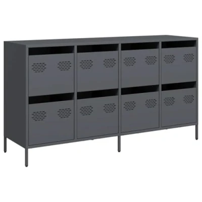 Afbeelding van vidaXL Dressoir 135x39x73,5 cm koudgewalst staal antracietkleurig