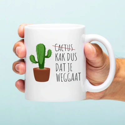 Afbeelding van Mok Cactus Dat Je Weggaat
