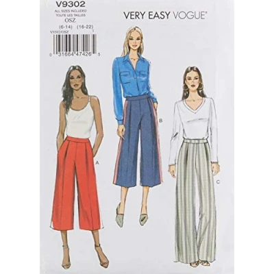 Afbeelding van Vogue Patterns 9302 OS Misses Broek, Weefsel, Multi Colour, 15 x 0,5 22 cm