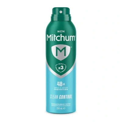 Afbeelding van Mitchum Triple Odor Defense 48HR Protection Deodorant Spray Antiperspirant Clean Control Dermatologist Tested 200ml