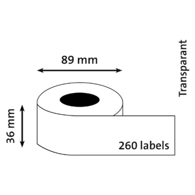 Afbeelding van Dymo 99013 (S0722410) Etiket Zwart op wit (36 mm x 89 mm)
