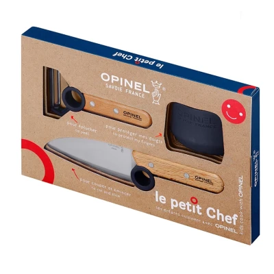 Afbeelding van Opinel Le Petit Chef Keukenset 3 delig Blauw