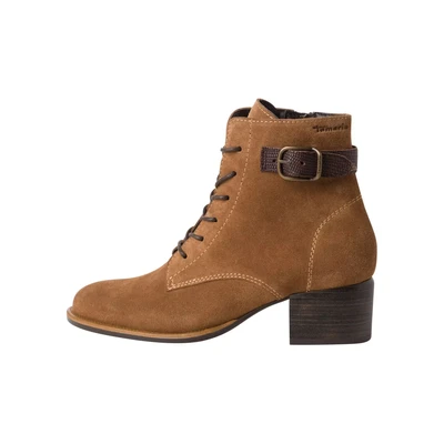 Afbeelding van Tamaris Cowboy/Bikerlaarsjes, Dames, Maat: 37, Cognac Leer