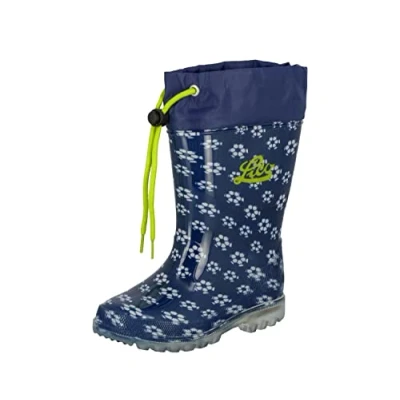 Afbeelding van Lico Power Blinky Jongens Rubberen laarzen, Marineblauw/wit/limoen, 27 EU