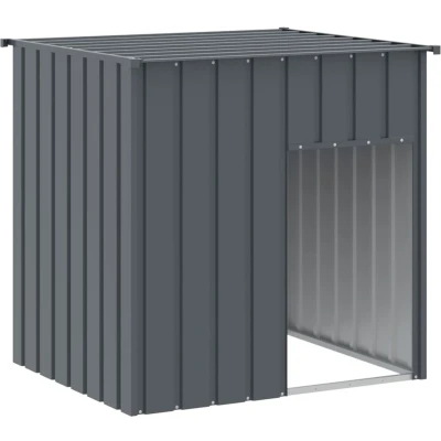 Afbeelding van vidaXL Hondenhok met dak 110x103x109 cm gegalvaniseerd staal antraciet