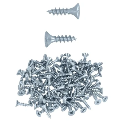 Afbeelding van HELPMATE Houtverbindingsschroeven 4,0 x 16 mm galvanisch verzinkt 100 stuks universele schroeven verzonken kop met PZ2 aandrijving en volledige schroefdraad spaanplaatschroeven voor bevestiging