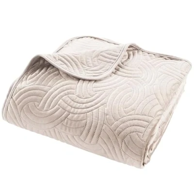 Afbeelding van douceur d&#039;intérieur, Gewatteerde sprei (220 x 240 cm) en 2 kussenslopen (60 60 Solange natuur, effen fluweel