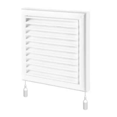 Afbeelding van Ventilatierooster kunststof afsluitbaar 154x154 mm met trekkoord