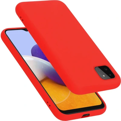 Afbeelding van Cadorabo Hoesje geschikt voor Samsung Galaxy A22 5G Case in LIQUID ROOD Beschermhoes TPU silicone Cover
