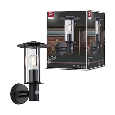 Afbeelding van Paulmann Wandlamp Buiten 32,7 x 21 cm Classic Met Bewegingsmelder IP44 Zwart