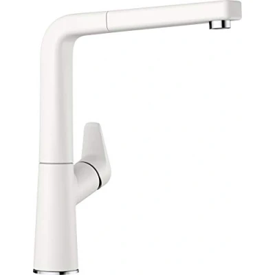Afbeelding van Blanco AVONA S keukenkraan met uittrekbare sproeikop silgraniet wit 521280