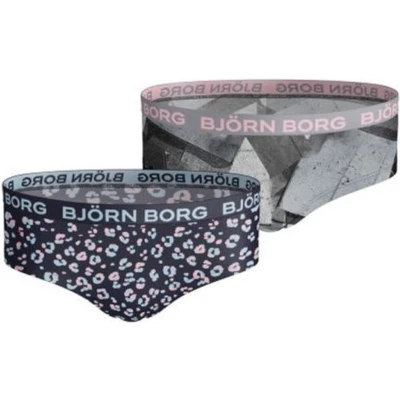 Afbeelding van Bjorn Borg Meisjes Hipster 2p Animal &amp; Asphalt Maat 110 116 Vrouwen