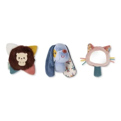 Afbeelding van Lilliputiens Sensorische Ontdekkingsset Jules De Hond Deze Set Van 3 Stoffen Rammelaars Is Geschikt Vanaf Geboorte: Een Ideaal Cadeau, Dat Zintuigen Stimuleert En Nieuwsgierigheid Kleintjes Prikkelt