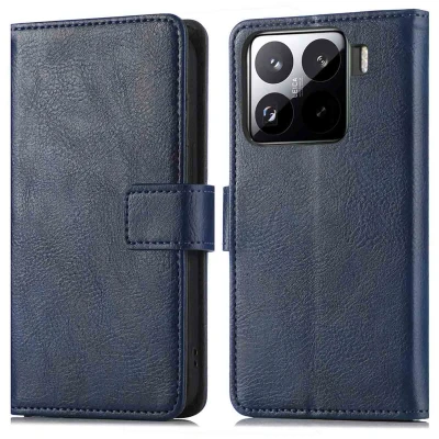 Afbeelding van Xiaomi 15 Hoesje Kunstleder imoshion Bookcase Donkerblauw Telefoonhoesje