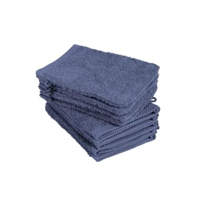 Afbeelding van Set van 10 washandjes, afmetingen 15 x 21 cm, marineblauw, 100% katoen