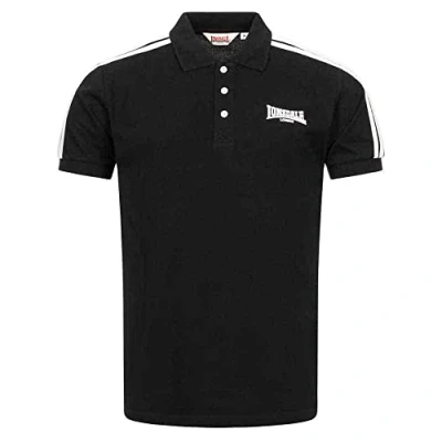 Afbeelding van Lonsdale Normale Passform Brochel Poloshirt, Heren, Maat: XL, Black white