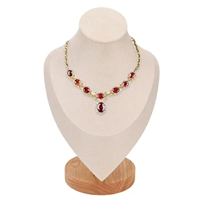 Afbeelding van Sieraden Buste Ketting Displaystandaard, Lederen Ezel Display Standaard Torenrek, Mannequin Standaard, Houder voor, 6.5x4.1x9.3in