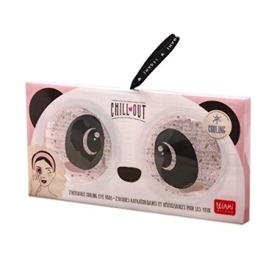 Afbeelding van Legami Chill Out, verfrissende en herbruikbare oogpads, 2 oogpads met rustgevende werking, panda thema, onmiddellijke verlichting na ongeveer tien minuten gebruik