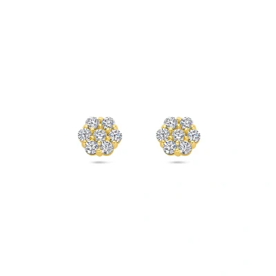 Afbeelding van Oorknoppen Bloem met Zirkonia Elegant en Stralend Design