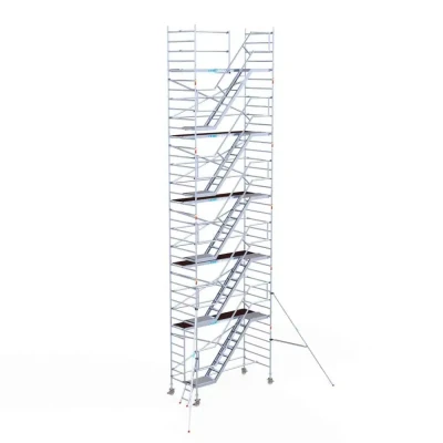 Afbeelding van Pro. alu trappentoren carbondeck 1.35x3.05x12.20m werkhoogte