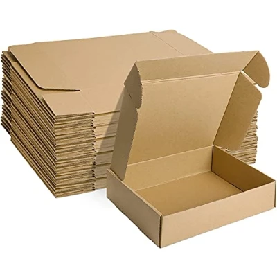 Afbeelding van HORLIMER Kleine verzenddoos, 305 x 229 76 mm, 20 stuks, opvouwbaar, voor verzending, post, kaarsen of cadeau, bruin