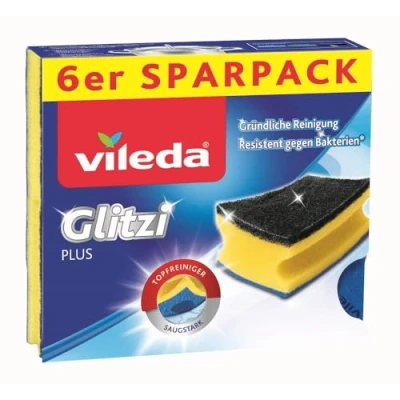 Afbeelding van Vileda Pannenreiniger Schoonmaakspons Glitzi plus, 6 stuks