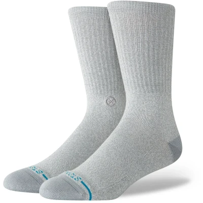 Afbeelding van Stance Icon Crew Herensokken Grijs Casual &amp; Comfortabel Maat 43 47