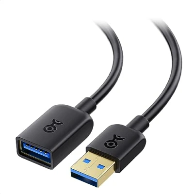 Afbeelding van Cable Matters lange USB naar verlengkabel (USB 3.0 verlengkabel) in zwart van 3 meter voor Oculus Rift, HTC Vive, Playstation VR headset en meer