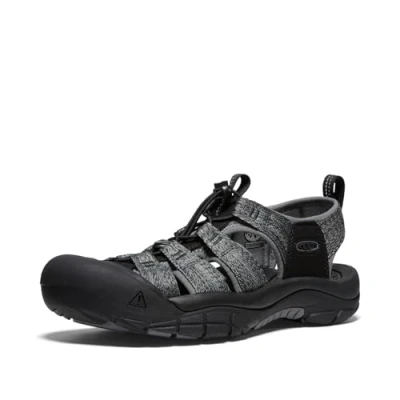 Afbeelding van Keen Newport H2 Heren Wandelsandalen Black/Steel Grey Grijs Polyester Maat 43 K1022252