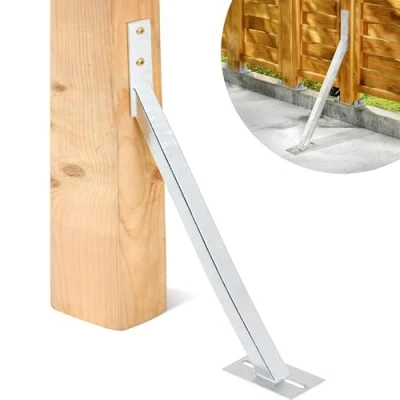 Afbeelding van Stormanker om op te pluggen, 1 stuk, 590 x 320 535 mm, windanker van thermisch verzinkt staal, voor stabilisatie hekken, palissades, tuinhuisjes binnen en buiten (om pluggen)