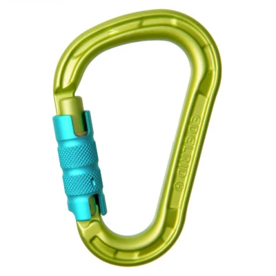Afbeelding van HMS Magnum Triple II grote karabiner met veilige sluiting groen