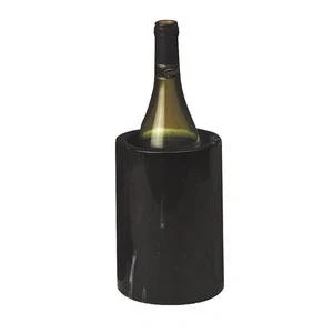 Afbeelding van American Metalcraft MWC59 Tafelblad Marmeren Wijnkoeler, Zwart, 5 Inch Diameter