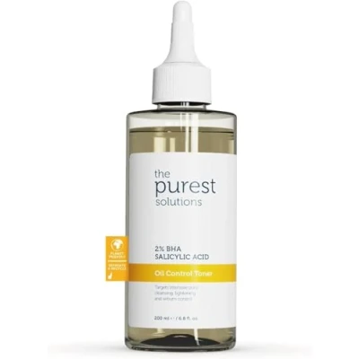 Afbeelding van The Purest Solutions Oil Control toner (2% BHA Salicylzuur) Vette, poriënbalancerende voor acne en littekens Doelgerichte formule mee eters Veganistisch Wreedheidvrij Milieuvriend