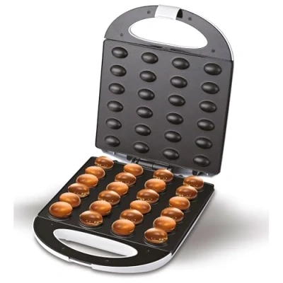 Afbeelding van Mesko MS3081 Elektrische wafelijzer voor pasta, Oreshki gevuld met crème, 24 helften gebakken koekjes in 2 minuten, platen antiaanbaklaag, witte, 1600 W