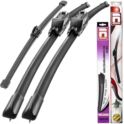 Afbeelding van RECAMBO Ruitenwissers voor en achter geschikt BMW 3 serie Touring Type E91 BJ 2005 2013 ruitenwisser complete set