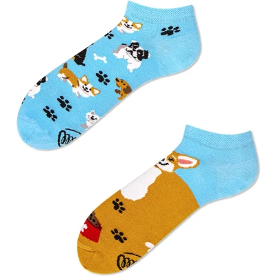 Afbeelding van Many Mornings Unisex enkelsokken Playful Dog Low Maat: 39 42