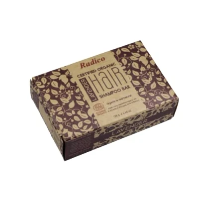 Afbeelding van Radico ORGANIC LAVENDEL SHAMPOO BAR 100% Natuurlijke Vegan CARE PLANTEN BIO ZEEP voor HAAR met ECOCERT Zonder SLS, parabenen 125g