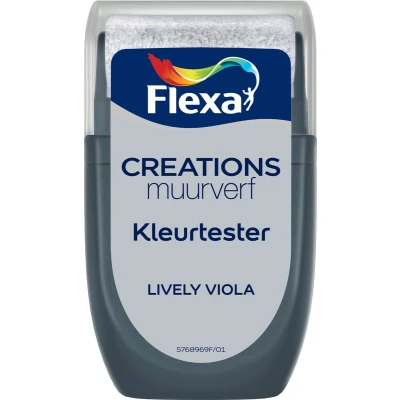 Afbeelding van flexa creations muurverf tester lively viola 30 ml