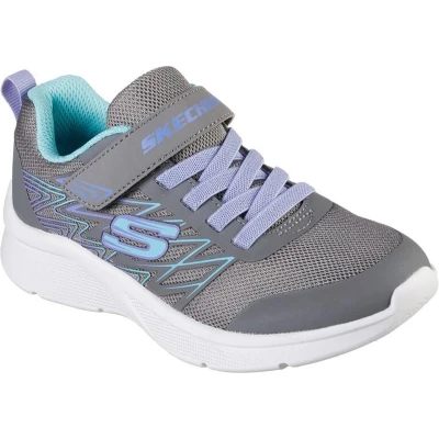 Afbeelding van Skechers Meisjes Microspec Bold Delight Sneakers Kinderschoenen Grijs 302468L