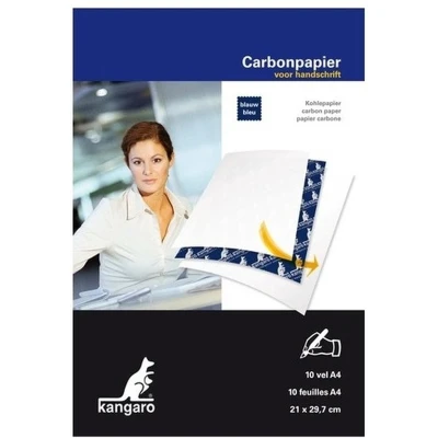 Afbeelding van 10x Carbon overtrekpapier vellen blauw A4 formaat Carbonpapier