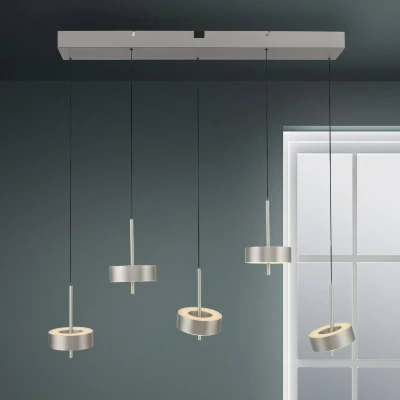 Afbeelding van Paul Neuhaus 5 lichts hanglamp Q Rotate aluminium modern 2249 95