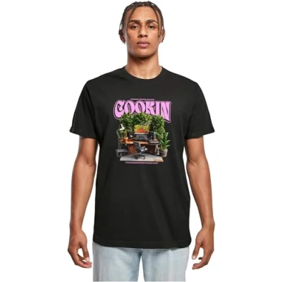 Afbeelding van Mister Tee Cookin Tshirt print, Heren, Maat: XS, Black