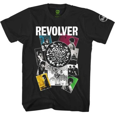 Afbeelding van The Beatles Revolver Montage Heren T shirt S Zwart