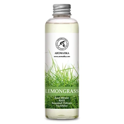 Afbeelding van Navulling Citroengras 200ml met Puur en Natuurlijke Essentiële Olie Intensief &amp; Langdurig Aroma Natuurlijk voon Aromatherapie Diffuser Luchtverfrisser Huisparfum Geurolie Zonder Alcohol Refill Lemongrass