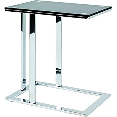 Afbeelding van HAKU Möbel salontafel, metaal, chroomzwart, B 54 x D 37 H 58 cm