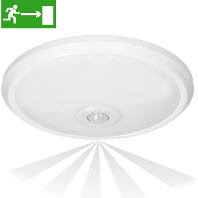 Afbeelding van Adviti ZONDA LED Plafonnière met Noodaccu en PIR Bewegingssensor Noodverlichting 360 Ø 29cm 4000K 800lm 12W/230V