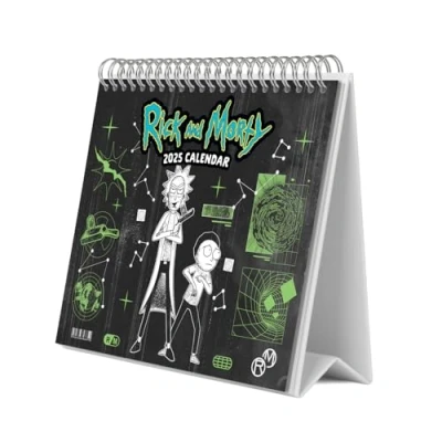 Afbeelding van Grupo Erik Kalender 2025 Rick &amp; Morty Bureaukalender 12 maanden met fsc certificaat