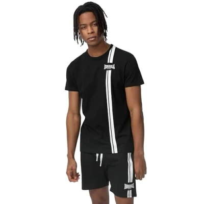 Afbeelding van Lonsdale Normale Passform Inverbroom Tshirt print, Heren, Maat: 3XL, Black white