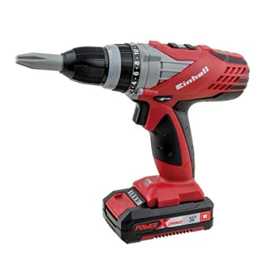 Afbeelding van speelgoed accuboor/boorschroevendraaier rood 22 cm jongens en meisjes gereedschap