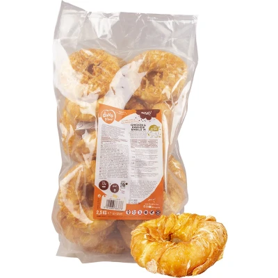 Afbeelding van Duvoplus Hondensnack Hond Meat! Kip &amp; Runderhuid Bagels Medium 10 12cm 2500g ± 22st